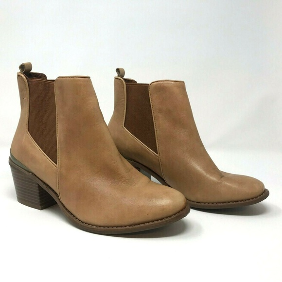 INC International Concepts Shoes - INC Leather Ankle Boots Booties Gold Heel Strap